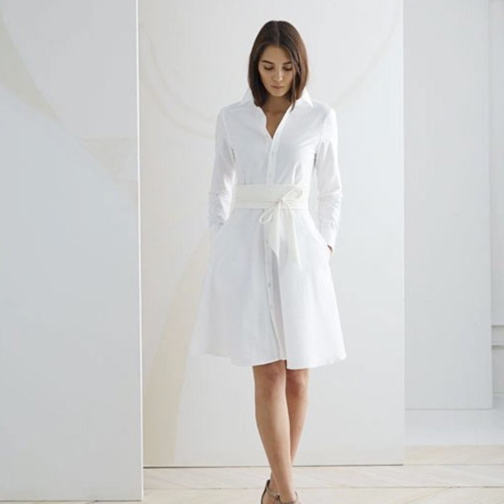 Serena & Lily White Shirt Dress — Crisp White